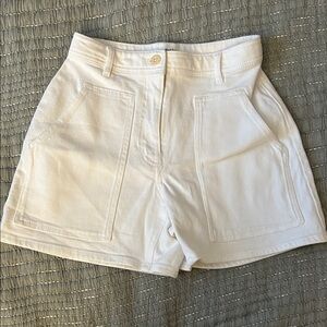 Aritzia Wilfred White High-Rise Pocket Shorts Size 0